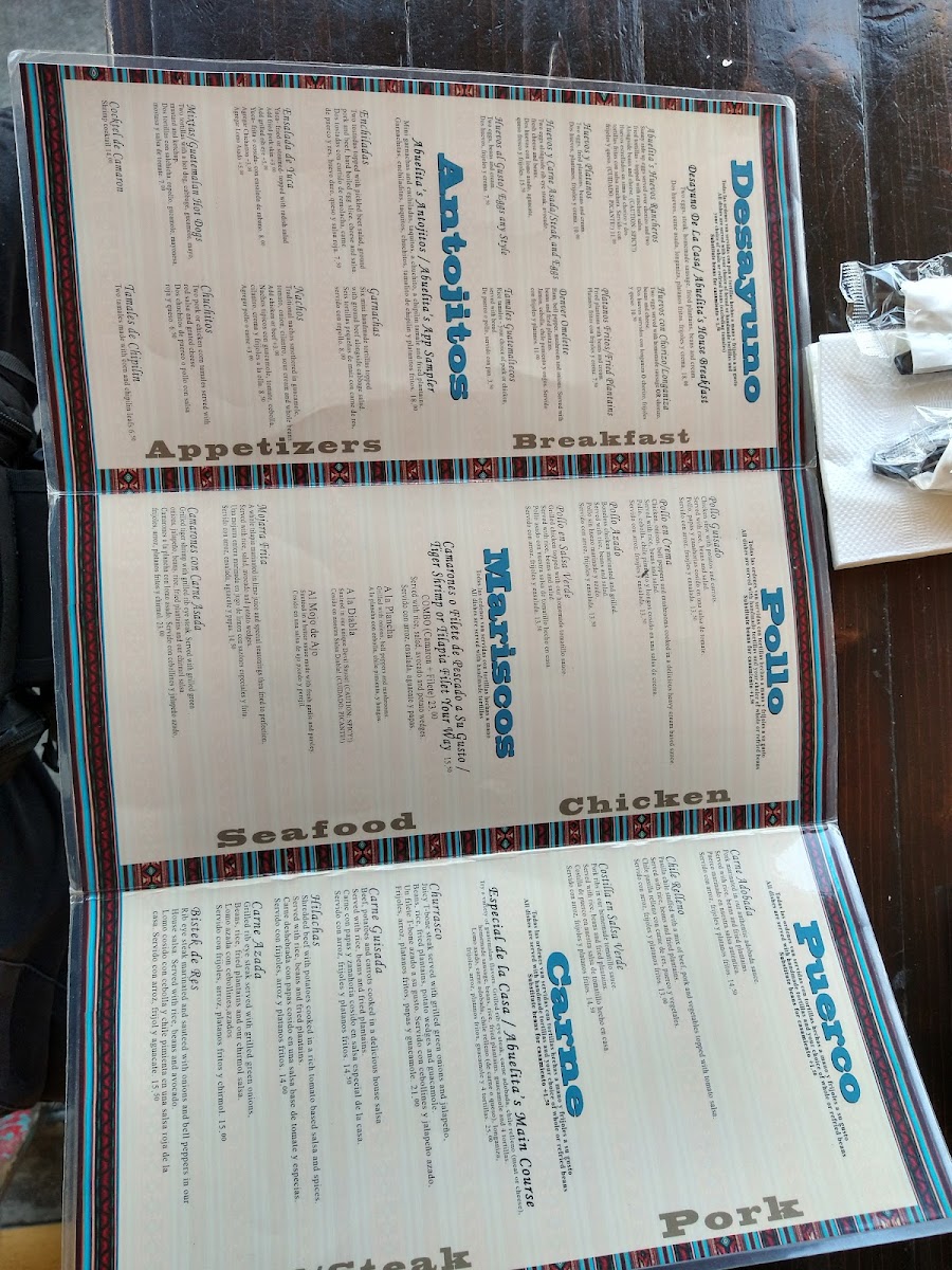 Abuelita's Restaurant Menu - Image 2